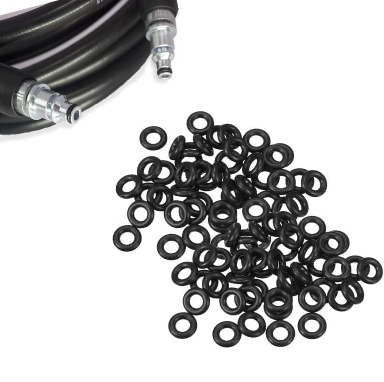 NEXONIX - O Ring for Small Bosch High Pressure Hose | Rubber Gasket Seal Washer (ID: 5mm, Thickness: 1.75mm) | Leak-Proof Packing Ring for Car Washer, Pipe Fittings, Shower Head, Pack of 10