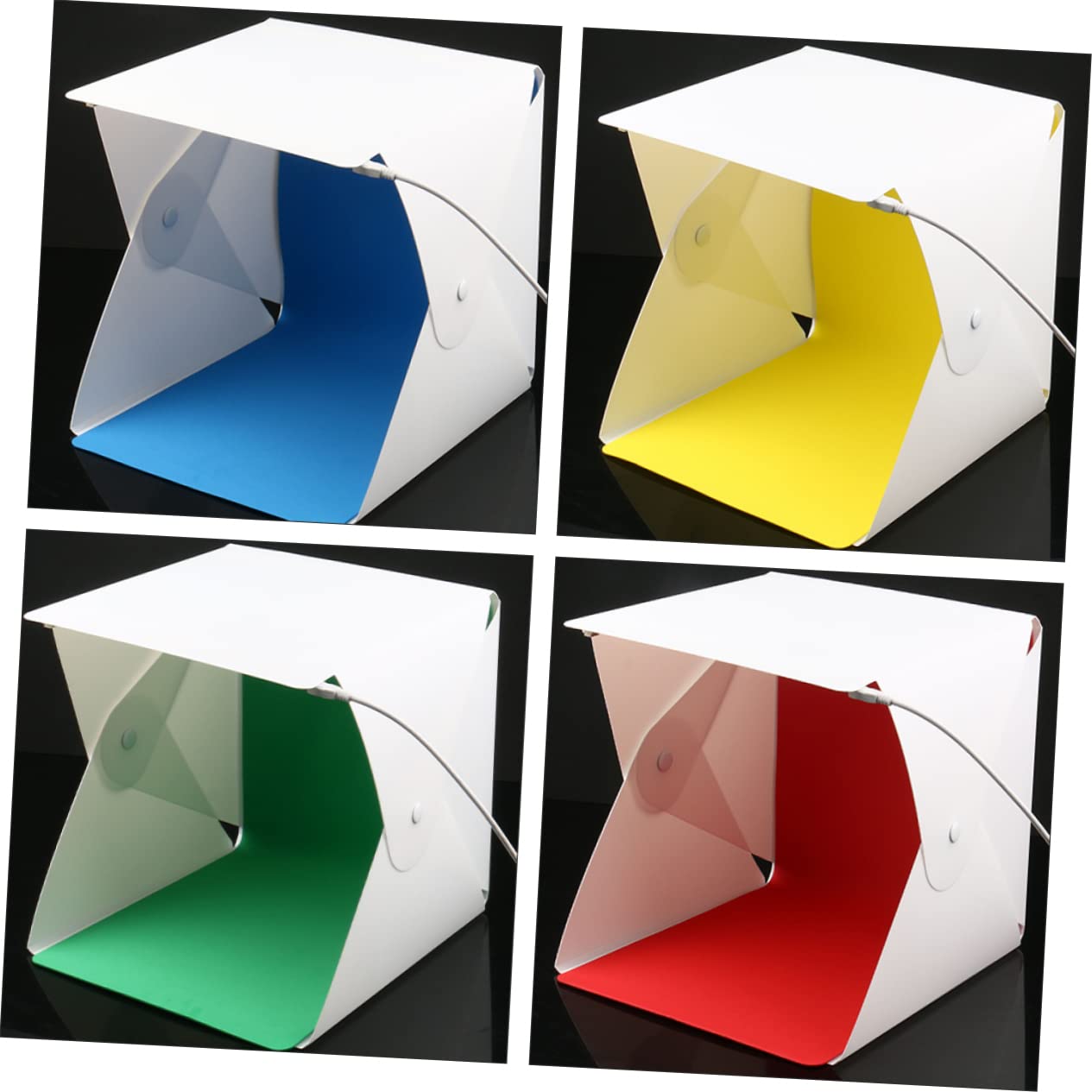 MOLUCKFU Led Light Box Tent 4- Backgrounds Portable Mini Photography Box for Online Sellers Artists