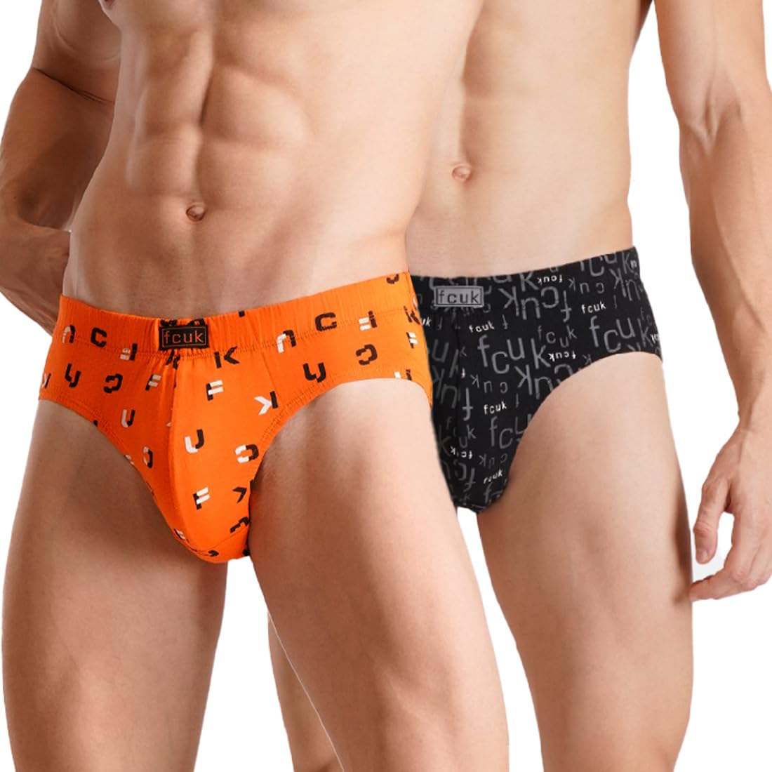 french connection Cotton Play Bruce, Men's Printed Briefs Pack of 2 Regular Fit Print-picture-26
