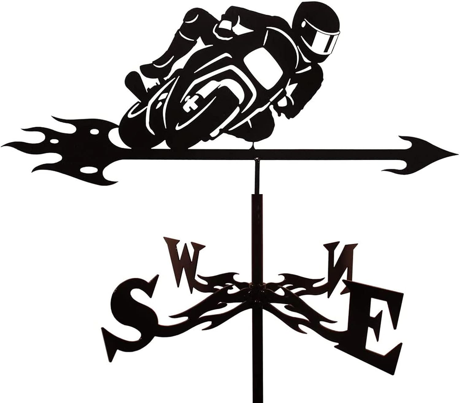 CNMJI Cast Iron Weather Vane Metal Weathervane Roof Mount Wind