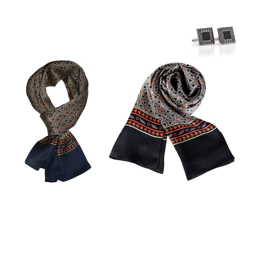 Foulard Vintage en Soie pour Homme, 100% Pure, Motif Cachemire à Pois, Double épaisseur, Doux Gentleman