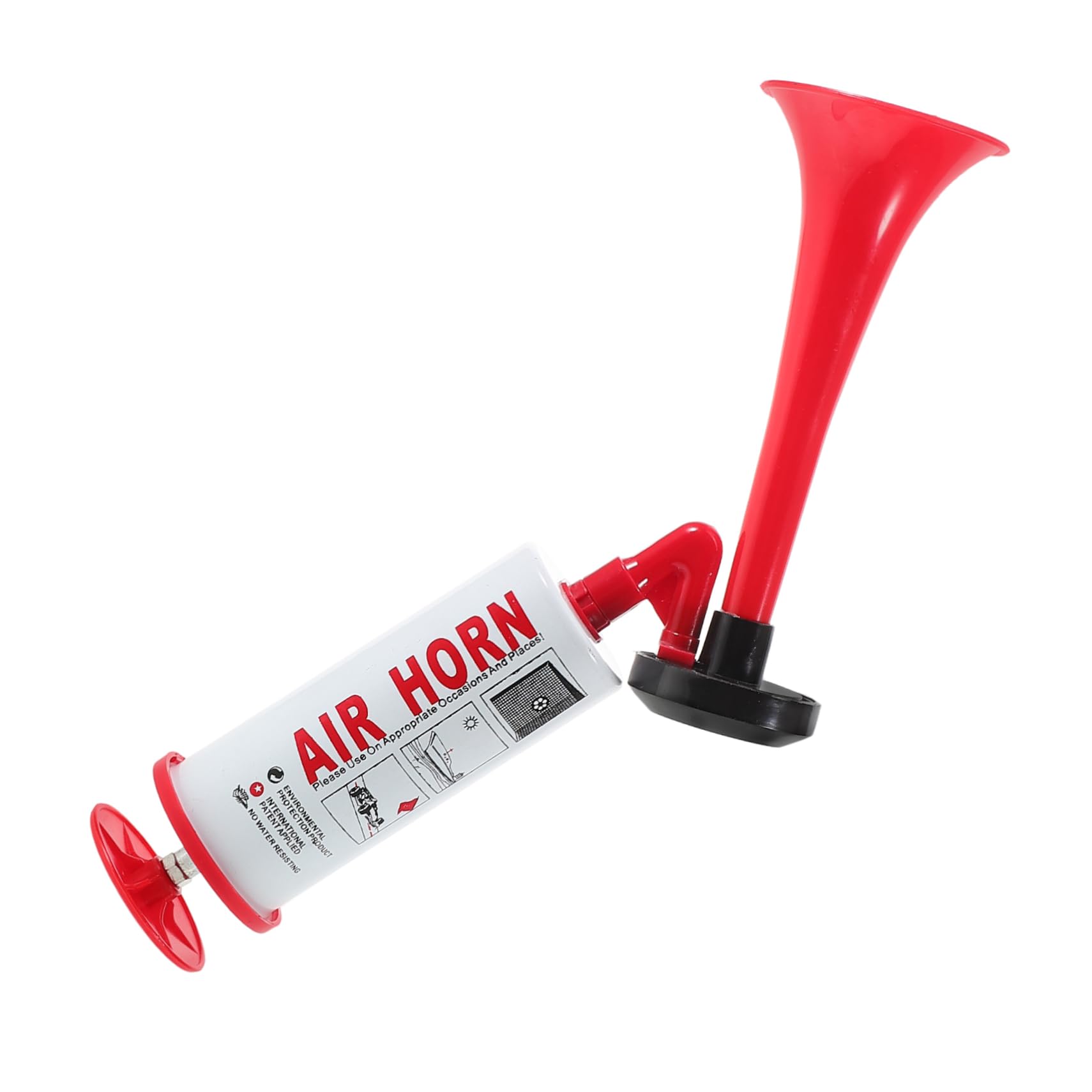 TOYANDONA Klaxon à Air Portatif Rouge, Lot de 2, pour Bateau et Sport