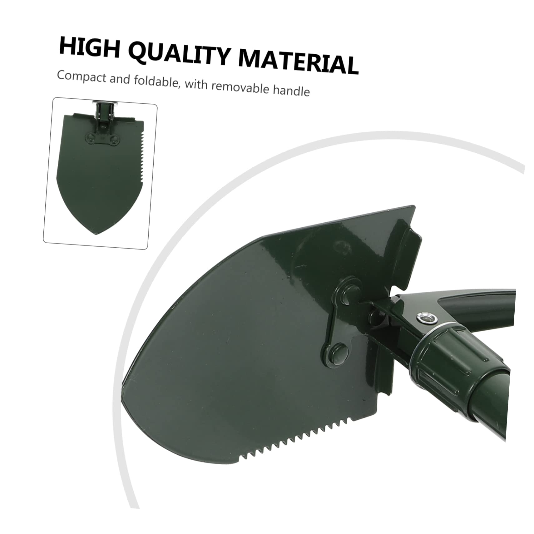 FOYTOKI 1Set Outdoor Folding Shovel Stainless Steel Gardening Shovel for Camping Winter Snow Shovel with Canvas Bag Portable and Durable Hand Tool for Outdoor Activities