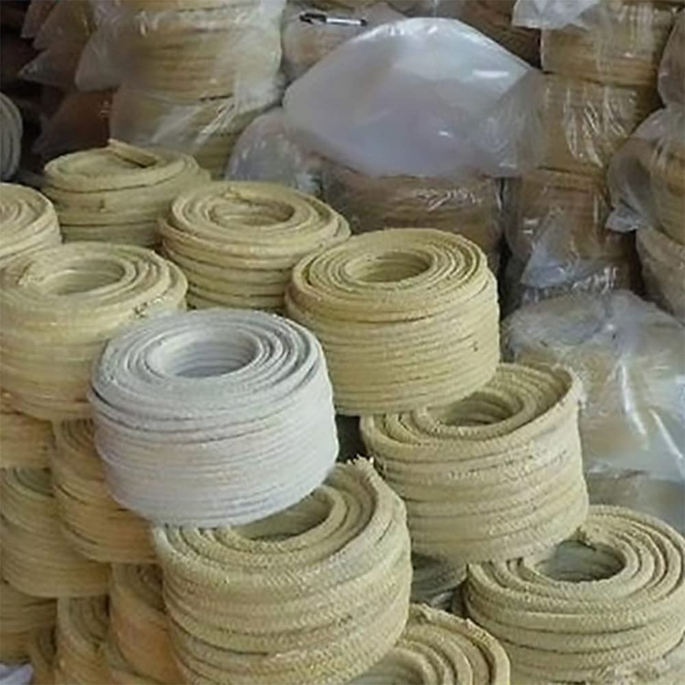 Türdichtungsseil für Holzbrenner, Seildichtung – Wasserpumpen-Wellen-Verpackungsöl, verschleißfeste, selbstschmierende Hochtemperaturdichtung (4 x 4 x 5000 mm)