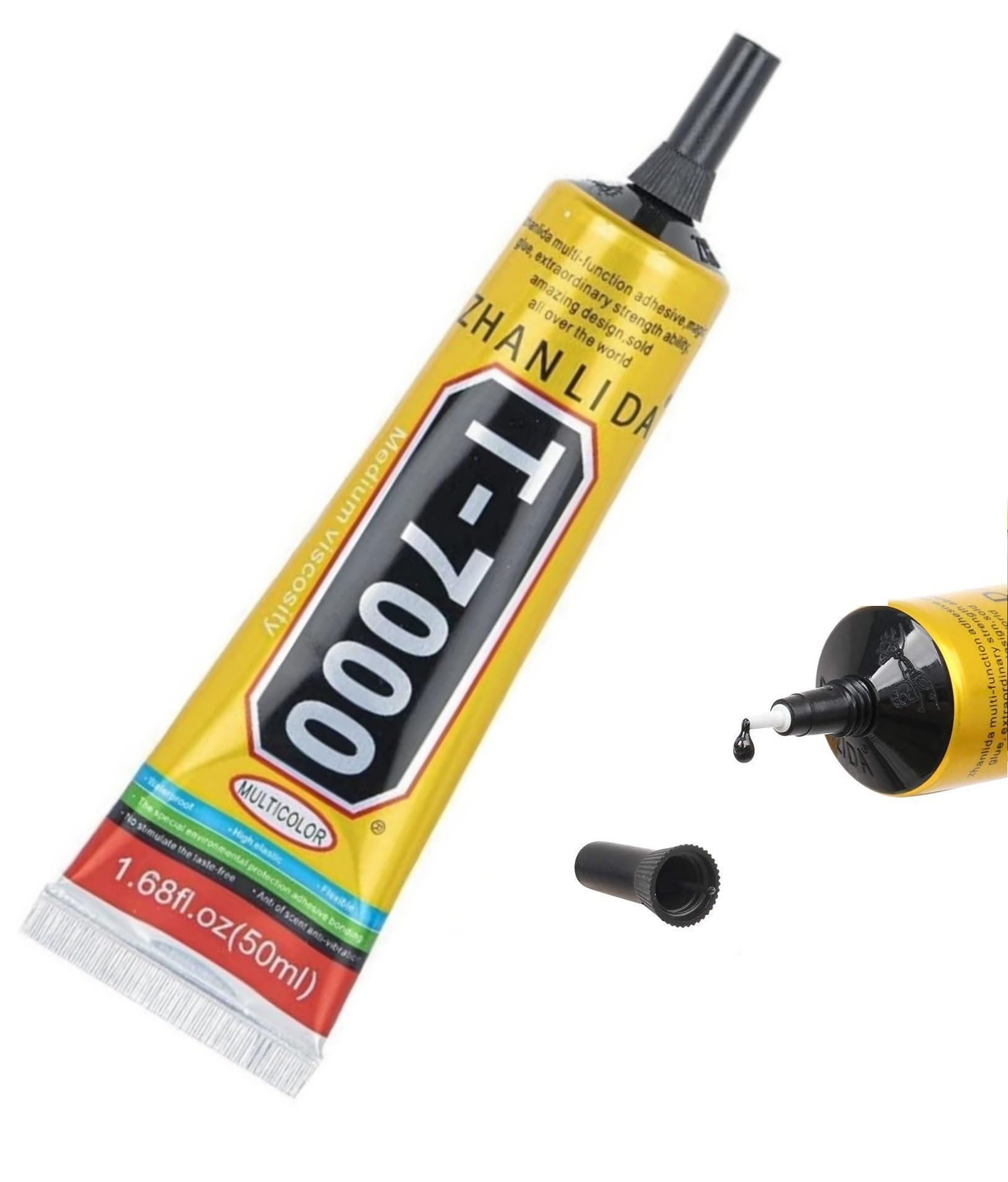 Beadsncraft T-7000 Super Adhesive Glue 50ML For Mobile Repair Jewellery Making Rhinestones DIY Art and Crafts Clothes Shoes Fabric Tablet Wood Rubber Nail Art Leather |50ML| Black Glue (B0DG5WHMPZ) Amazon Price History, Amazon Price Tracker