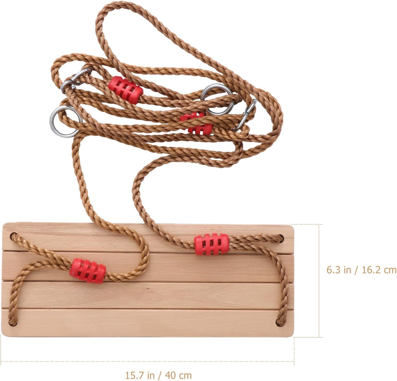 Alasum Four-Board Wooden Swing for and Adults, Indoor Outdoor Recreation, Natural Wood Material, Suitable for Backyard and Play Sets