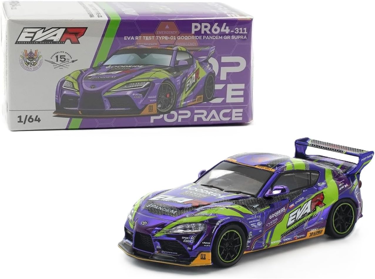 1:64 Diecast Model Car Compatible with Toyota Supra A90 Darwin Pro 66G NWB Limited Edition by Pop Race PR640076