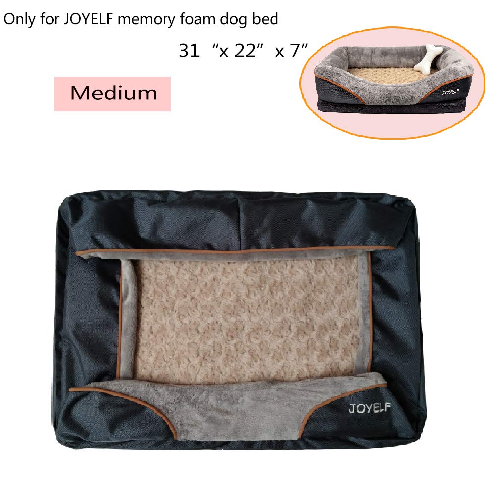 JOYELF Medium Funda de Repuesto para Cama de Perro de Espuma viscoelástica para 80 x 56 cm