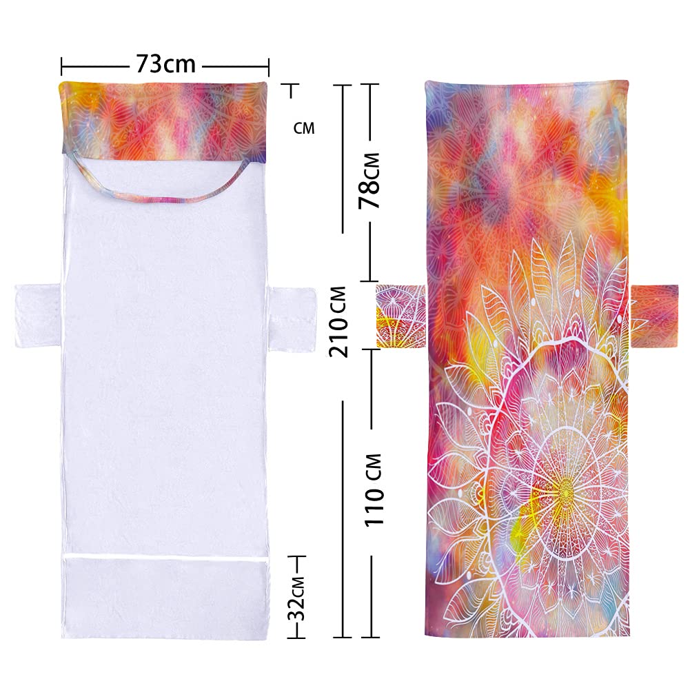 Morbuy Housse De Chaise Longue De Plage - Serviette De Transat Plage En Microfibre Avec Poches Latérales Pour Chaise Longue Pliable Et Légère De Jardin Bain De Soleil (75x215cm, Bleu Foncé 1