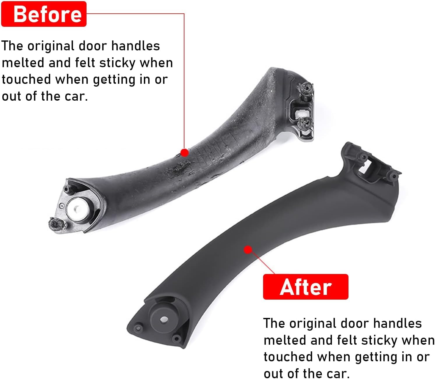 HEYOUTH 6 PCS Compatibel for BMW 3er E90/E91/E92/E93 Handgriffe links+Türgriff innen Rechts, Türgriff Innen Beifahrer,Griff und Griffverkleidung für 316 318 320 323 325 328 330 335(2005-2011) Schwarz