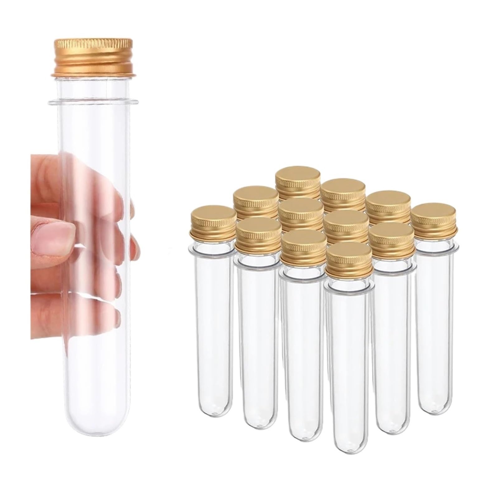 yingyingjia 10 Szt. 40 Ml Plastikowa Probówka Kapsułka Kabel Danych Słuchawki Maska ​​na Twarz Cukierki Sznurowadło Cylindryczna Przezroczysta Butelka Opakowaniowa