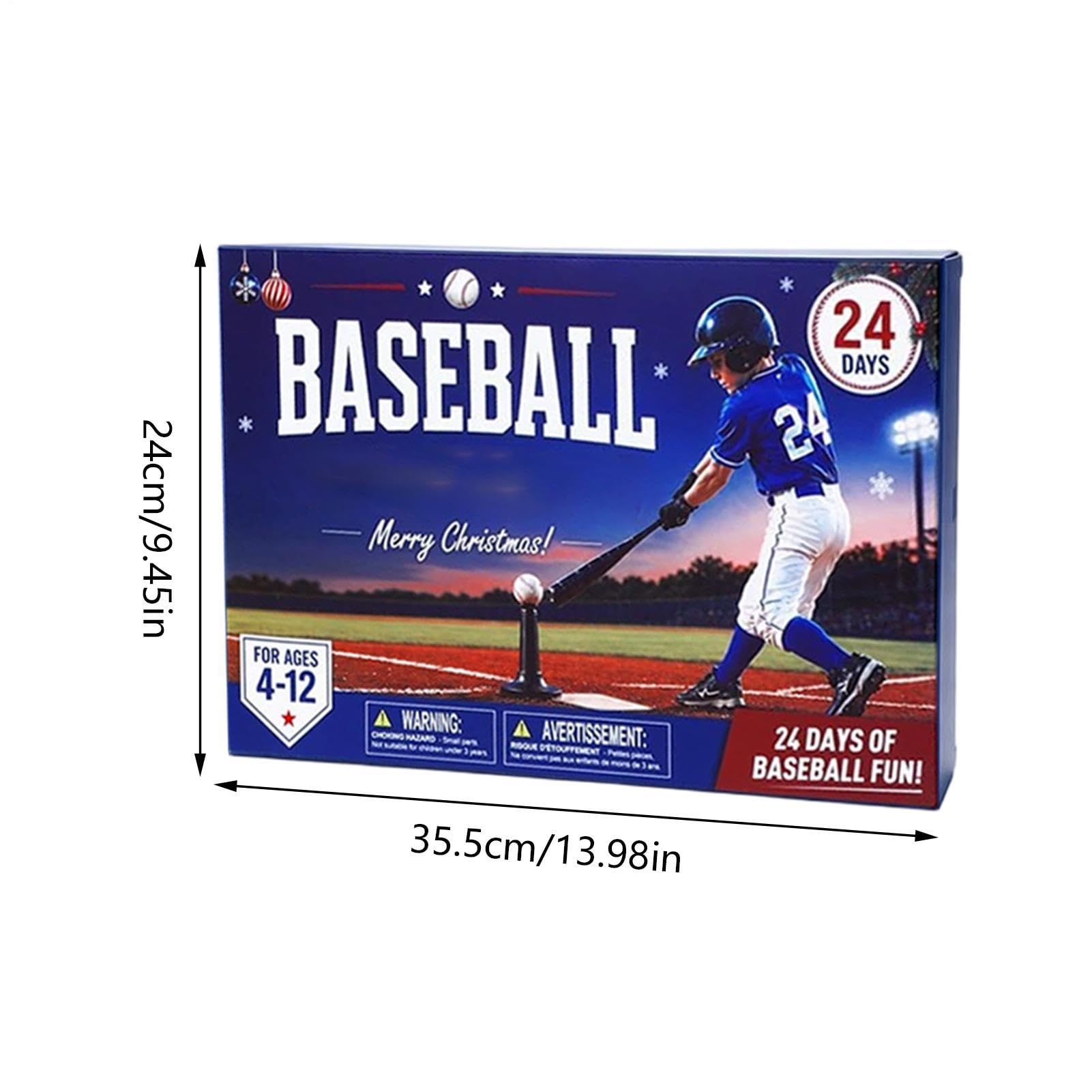 Calendrier de l'Avent Baseball 24 Jours Accessoires de Baseball Amusants