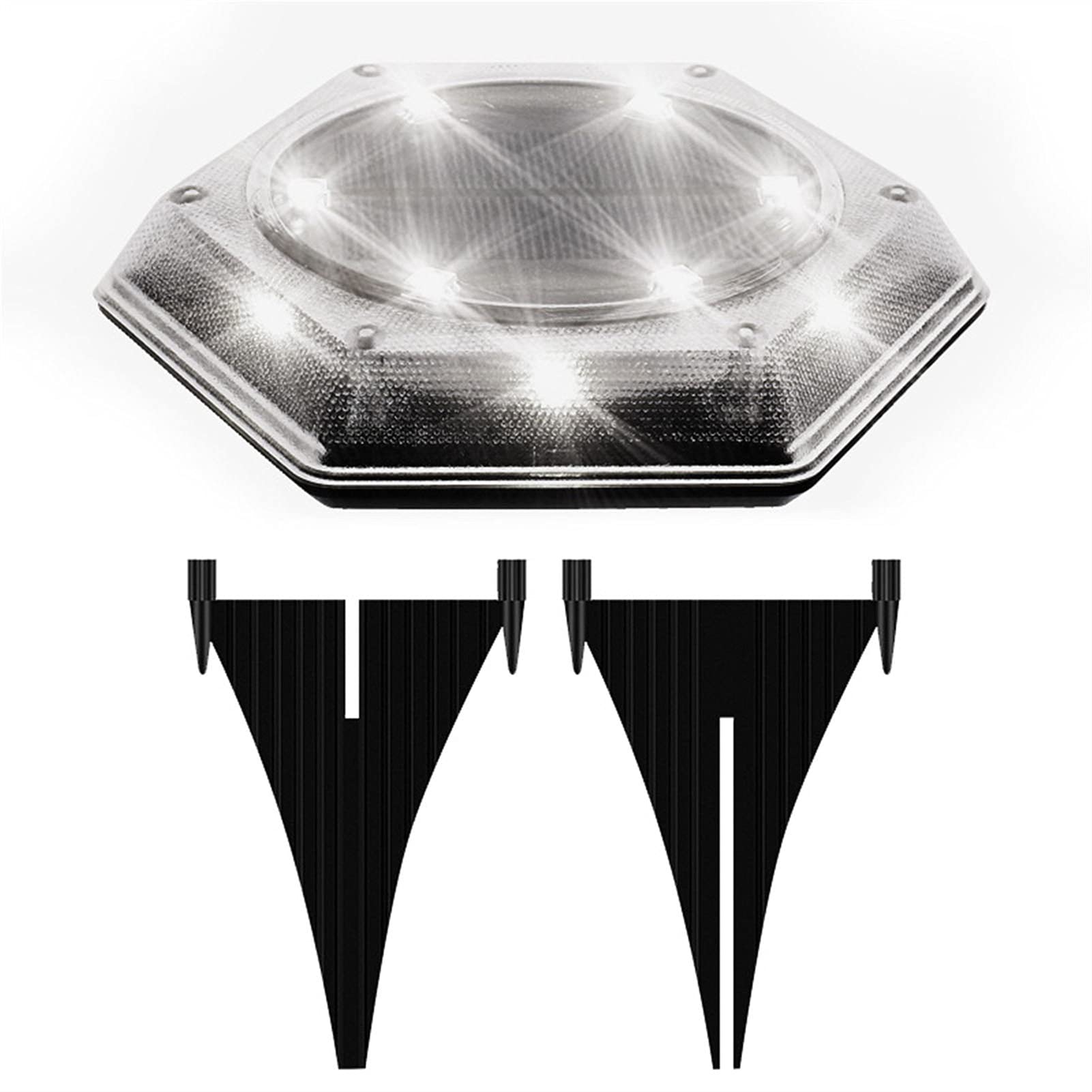 8 Packungen Solar-Bodenleuchten for den Außenbereich, wasserdichte Solar-Gartenscheibenleuchten, 12 LED-Leuchten for Wege, Landschaften, Gehwege Lampen (Color : B)