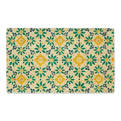 DII Natural Coir Doormat, Geometric Doormat, Cais Cais Tile, 18x30