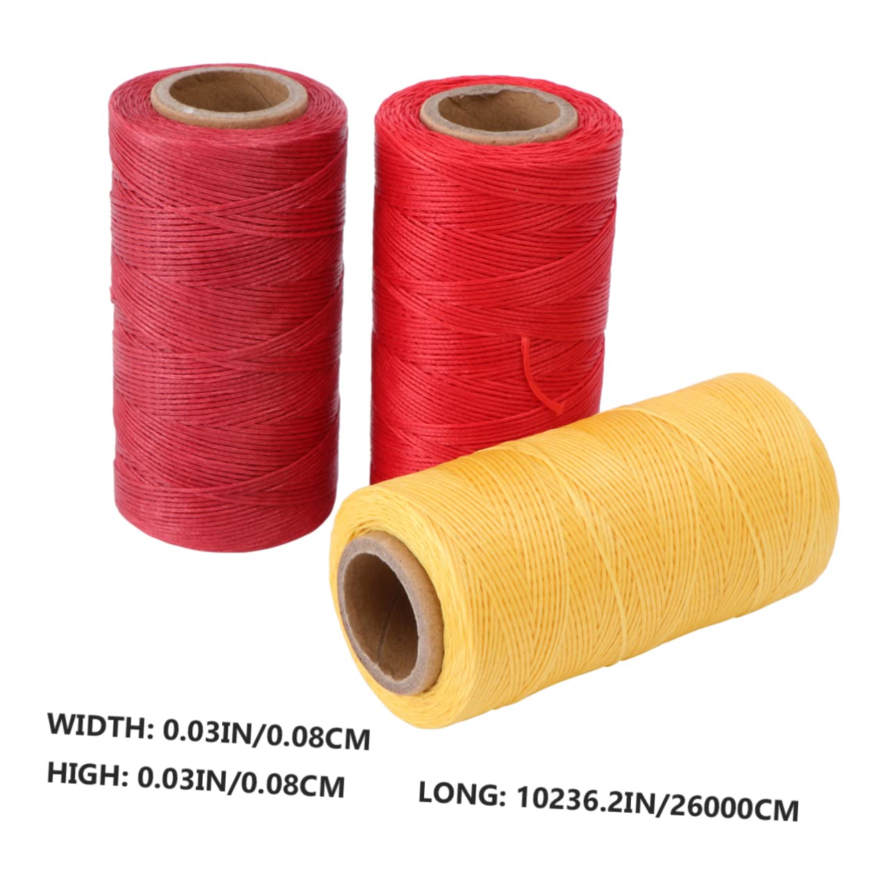 3Pcs 260M 150D Cuoio Cucito Filo Filo Cerato per Cucito a Mano in Pelle E Rilegatura a Libro 0. 8Mm