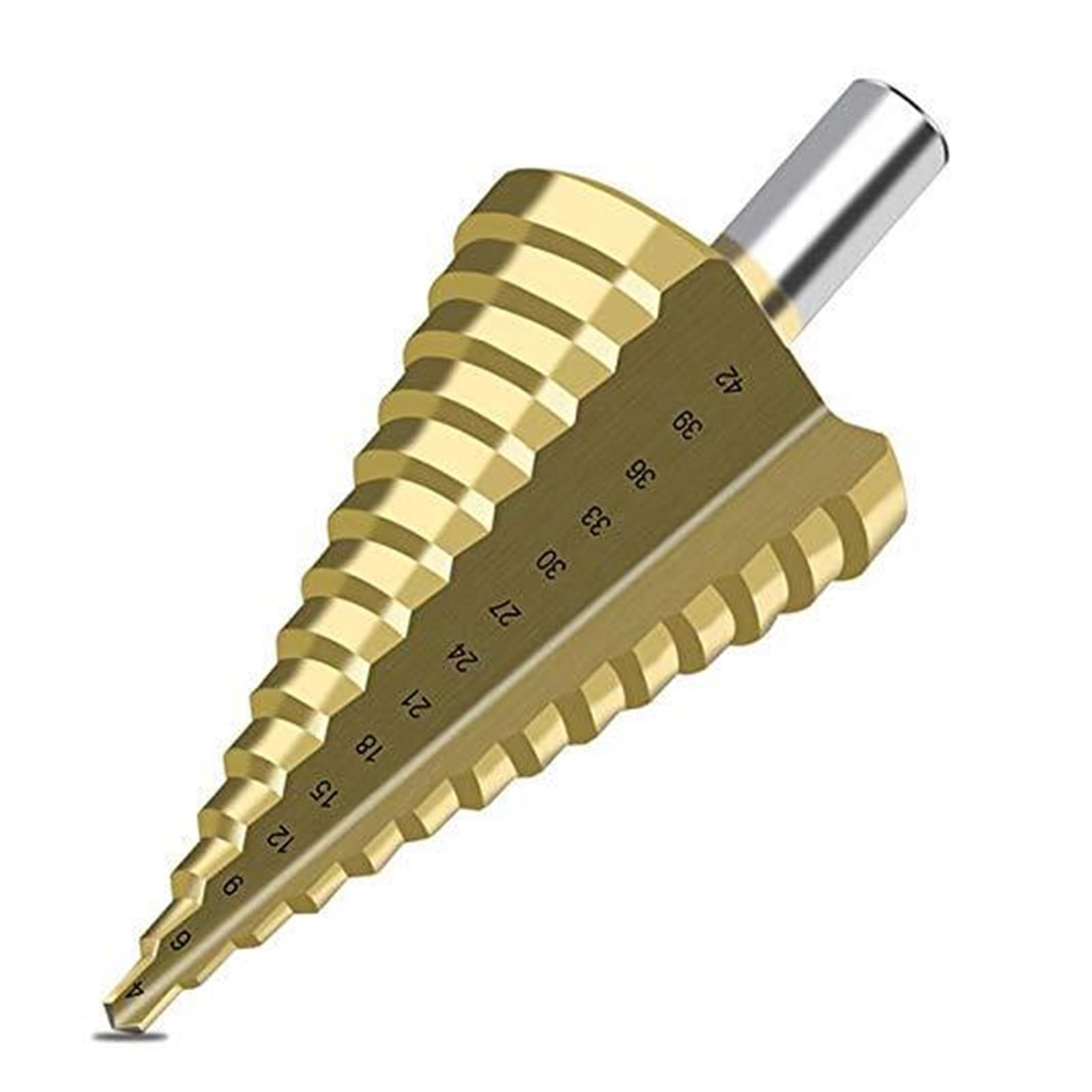 Wiertła do metalu, wiertło spiralne z rowkiem, wiertło stopniowe powlekane 4-42 mm, 14-stopniowe narzędzie do wiercenia otworów do metalu i drewna