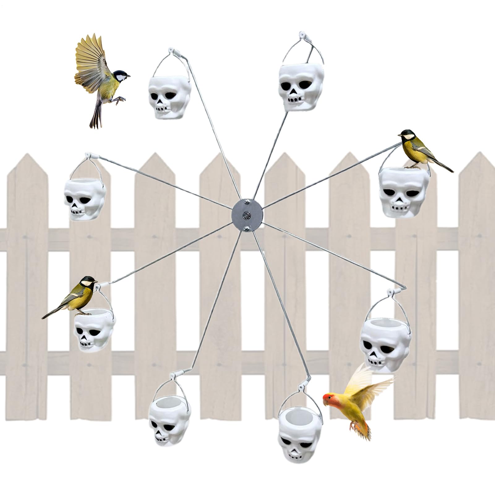 Mangeoire pour oiseaux à compartiments Riesenrad pour stopper le gaspillage de graines