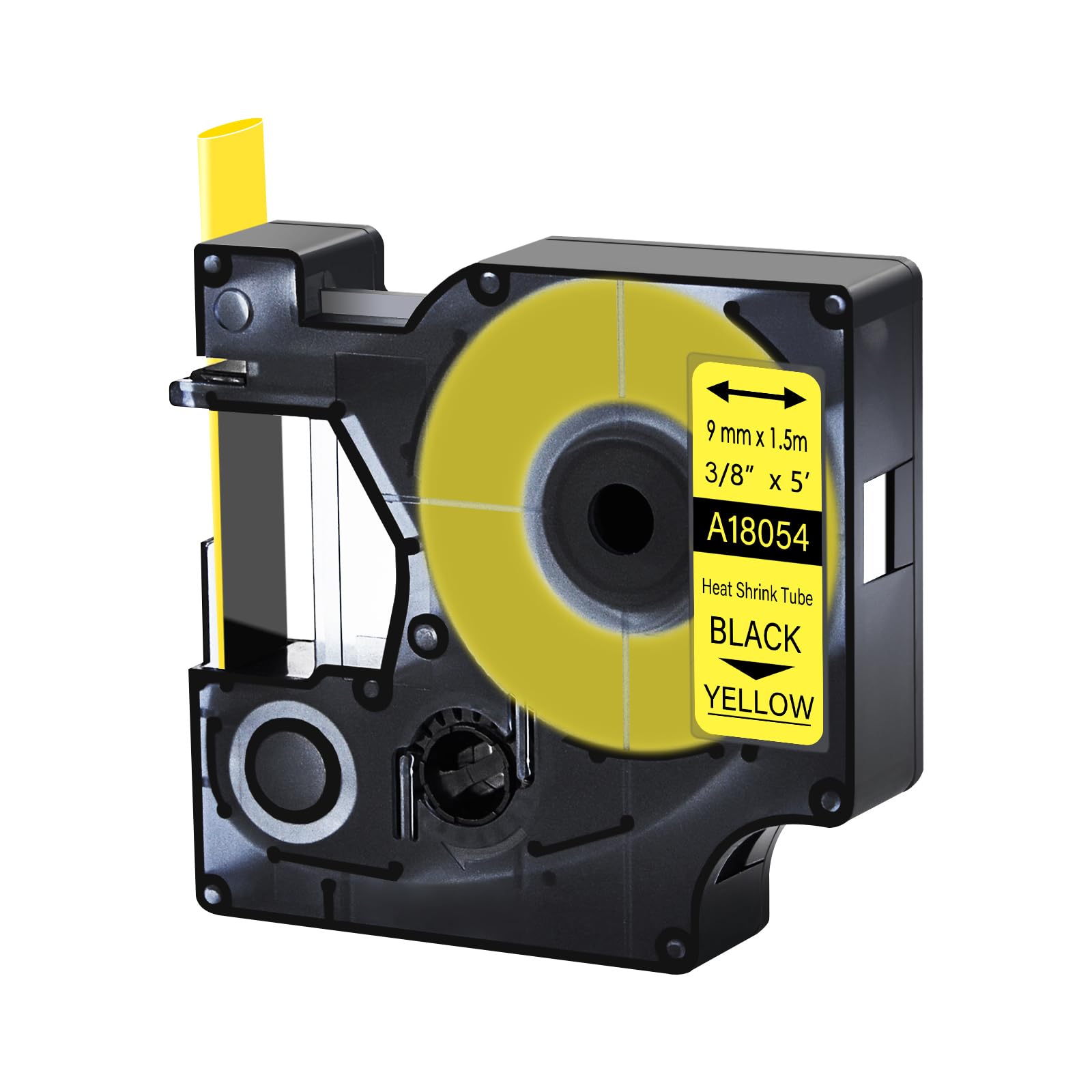 Paquete 40 Repuesto para 18054 Negro sobre Amarillo 6mm compatible Dymo