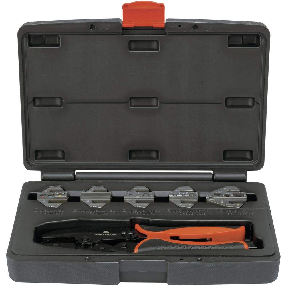 TOOLCRAFT PZ-506 430461 - Juego de alicates crimpadora (6 unidades, terminales aislados, terminales cerrados, abiertos)