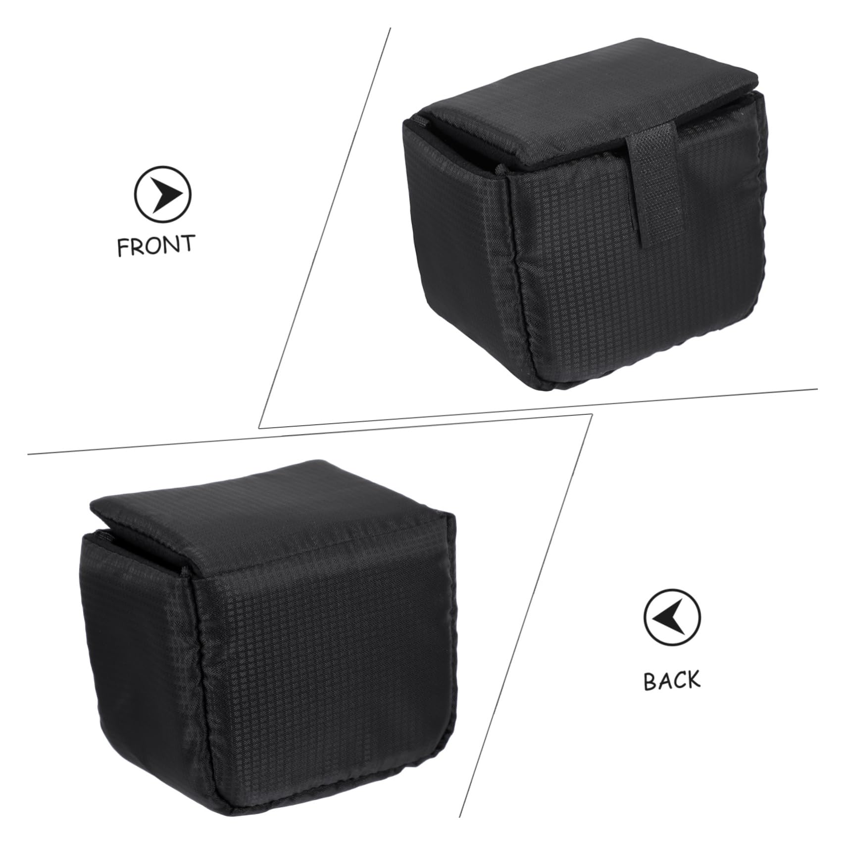Uonlytech 3piezas Funda De Protección Acolchada para Lentes De Cámara DSLR y Resistente Golpes Bolsa y Ligera para Accesorios Fotográficos