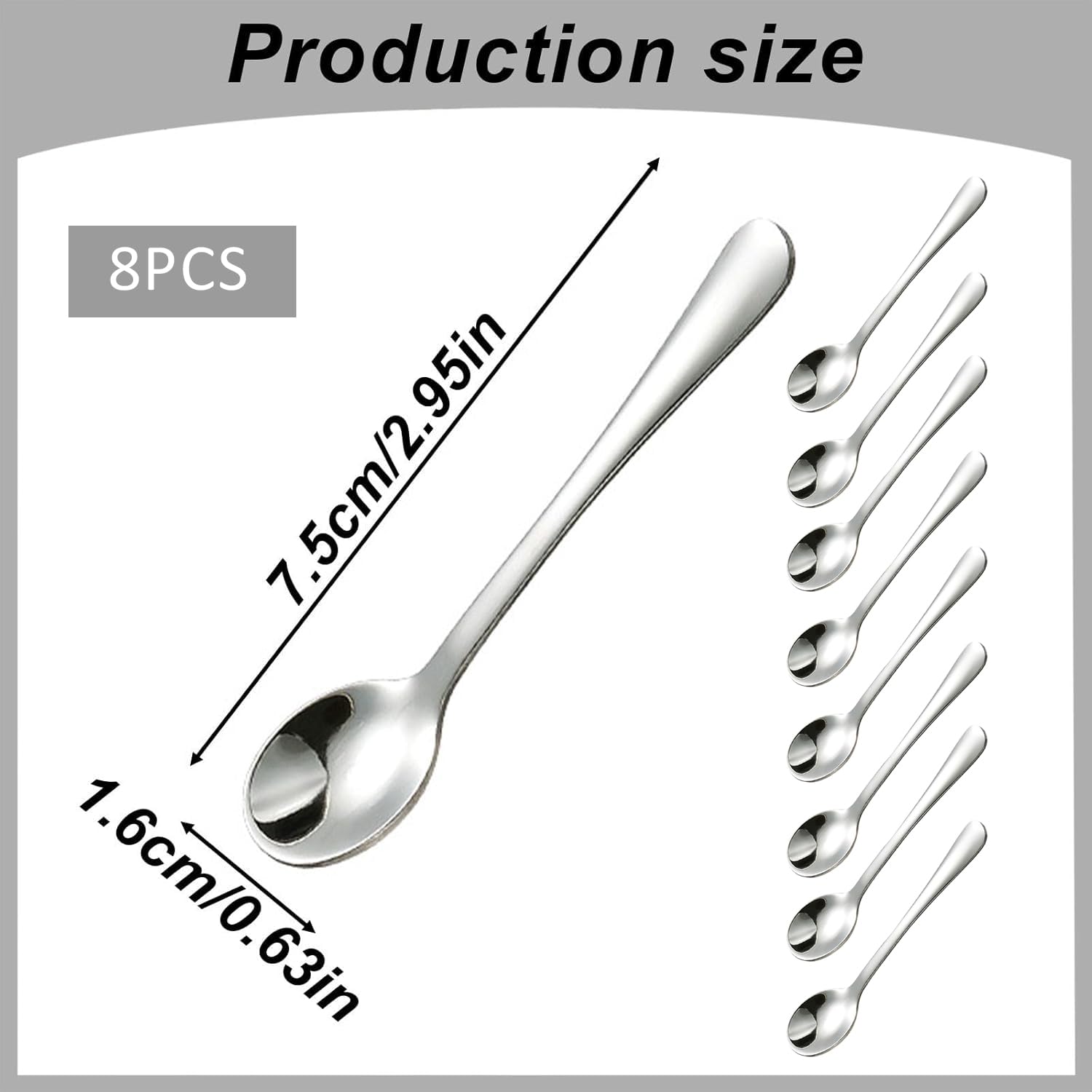 BYNNIX Kitchen Stainless Steel Teaspoons Short Handle Sugar Salt Spices Spoon Condiment Teas Coffee Scoop Cafetera Small Spoon 318731f7 1889 4adf Bc52 40f0623c1f09.9b71c35e149c826761f77391ee2b0d9f