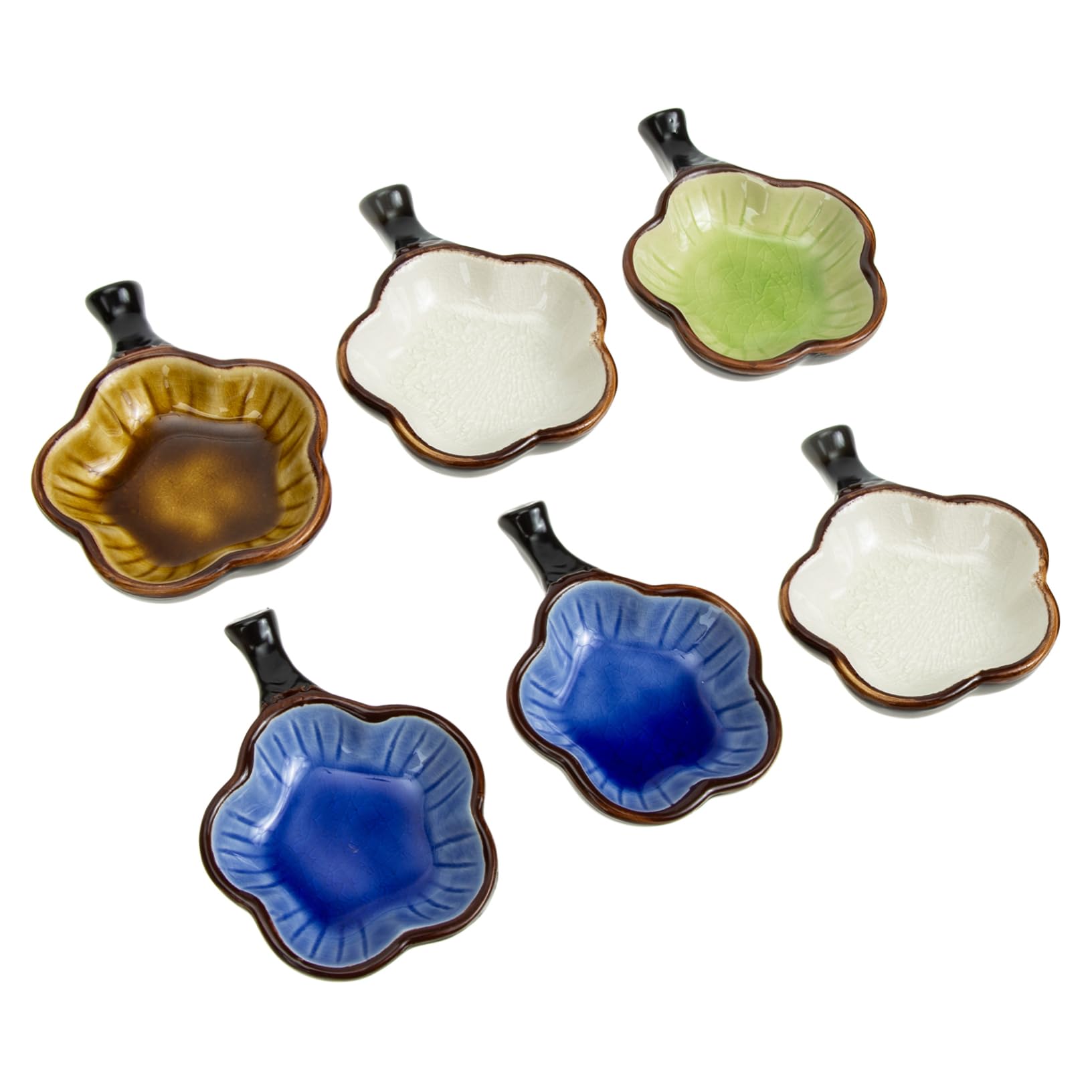 HOMSFOU 6pièces Céramique Gobelet De Lavage pour Pinceaux Récipient à Eau pour Encre Lave-pinceaux Support De Rangement pour Pinceaux