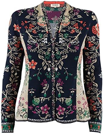 IVKO Floral Pattern Jacket, Marine