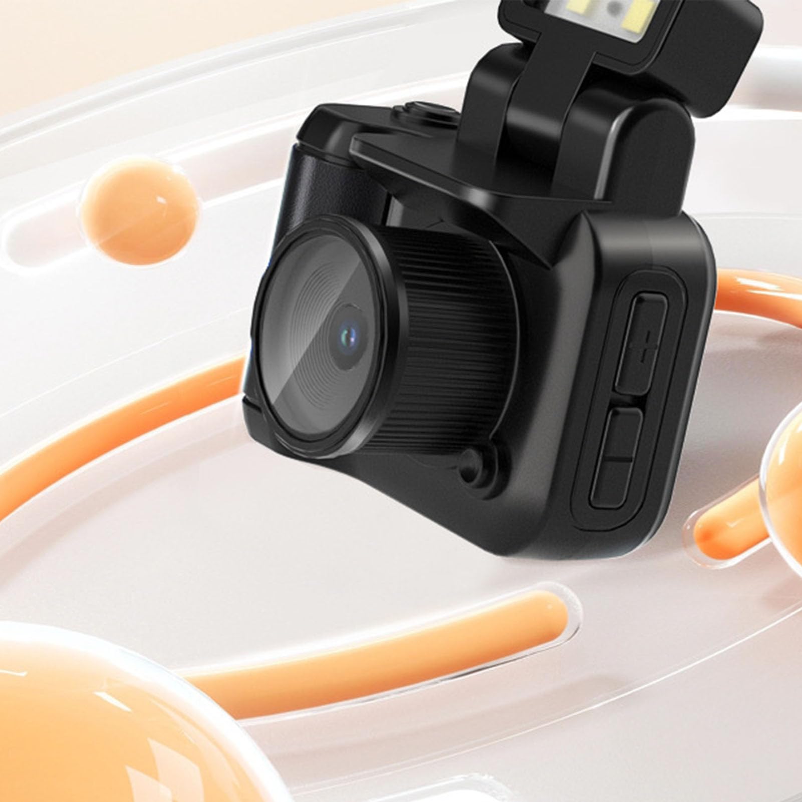 Aparat Cyfrowy, Minikamera Kciukowa, Kamera Wideo HD 1080P do Fotografii, Kamera do Vlogowania z lampą błyskową, Kompaktowy Mały Aparat Podróżny (64GB)
