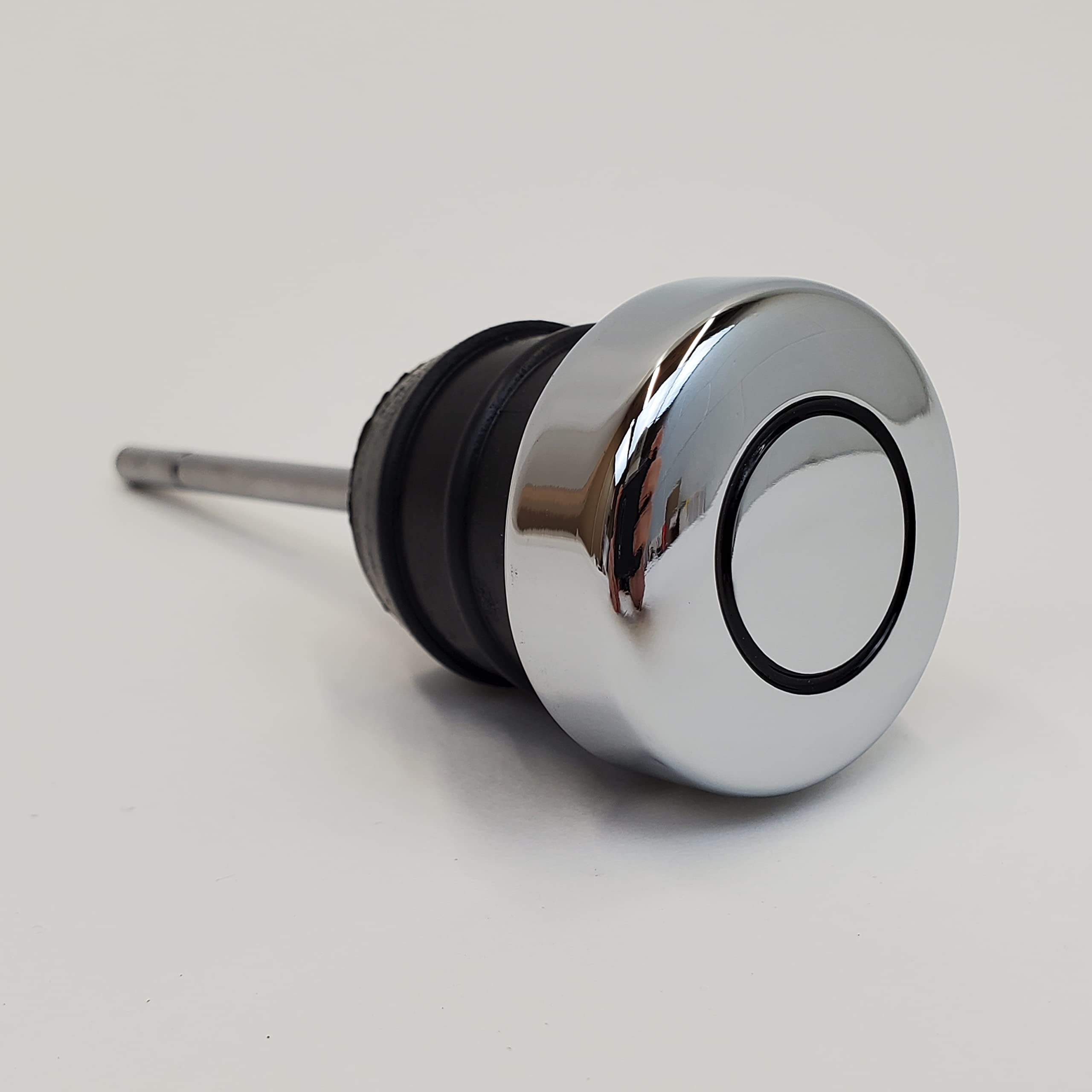 Jauge de réservoir d'huile chromée de 6,3 cm avec anneau pour Harley Sportster XL 1979-2003 et Harley Softail 1984-1999 – Remplace la pièce HD # 62636-96