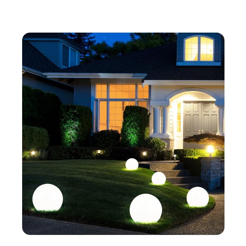 UNIVERSO LAMPADA A SFERA BIANCA DA GIARDINO 40CM CON ATTACCO E27 MAX 25W DA INTERNO ED ESTERNO IP65