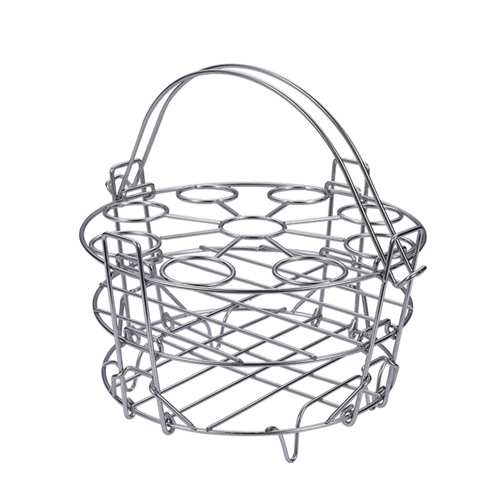 Buxuaaaa Stainless Steel Steamer Food Kitchen Cookware Steamer Insert Stock Cooking Steaming Stand Kitchen Heating Supplies Egg Rack Trivets