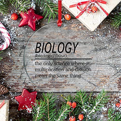 Biology Noun Definition Christmas Hanging Ornament Biology Definition Acrylic Ornaments For Xmas Decorations Funny Noun Definition Christmas Decorations For Women Men #TOP6