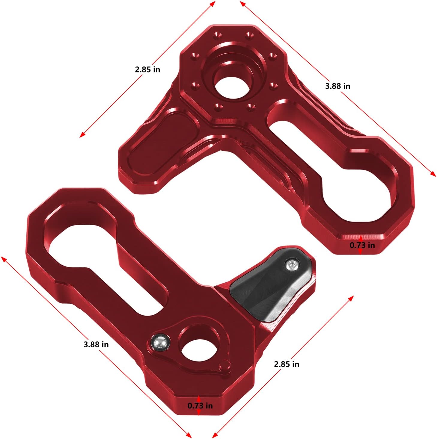 Camoo L-Shaped Panel Latch Hardtop Roof Removal Switch Handle Fit for Jeep Wrangler JL 2018-2024 and Gladiator JT Aluminum Accessories (RED)