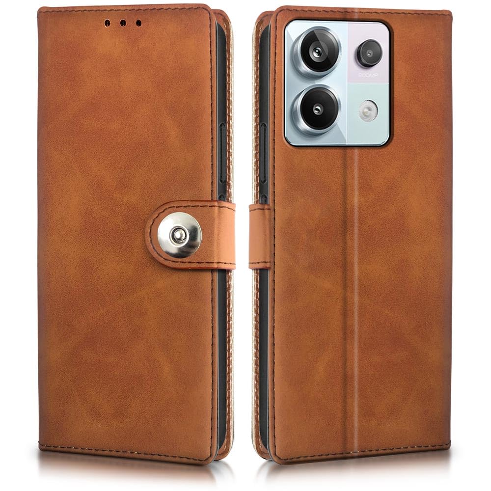 WOW IMAGINE Shock Proof Flip Cover Back Case Cover for Xiaomi Mi Redmi Note 13 Pro 5G | Poco X6 5G (Flexible | Leather Finish | Card Pockets Wallet & Stand | Chestnut Brown) (B0CRHDWNQF) Amazon Price History, Amazon Price Tracker