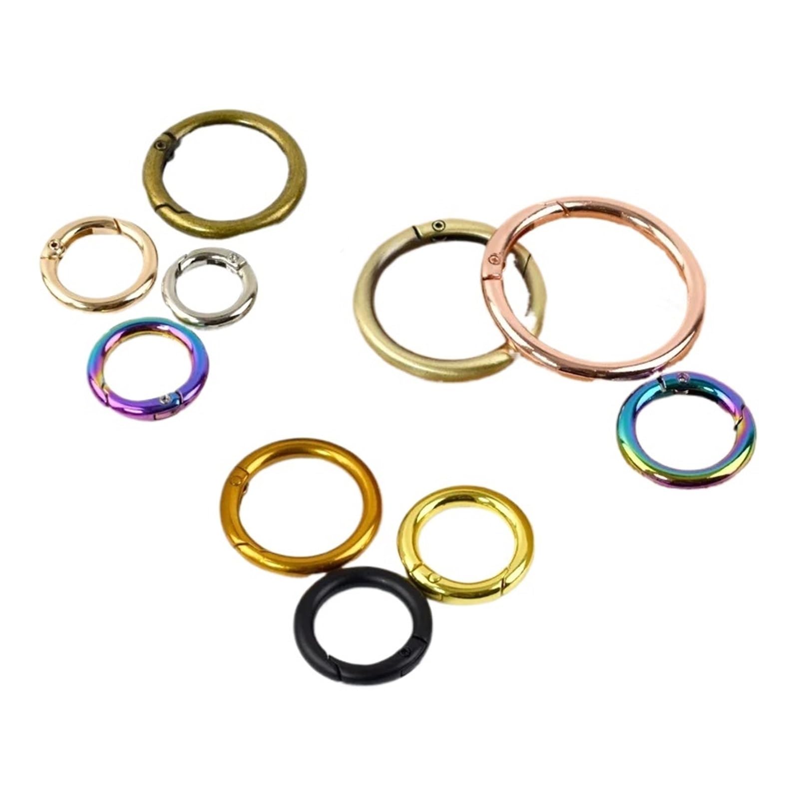 Metalowe klamry sprężynowe, pasek torby z haczykiem typu O-ring