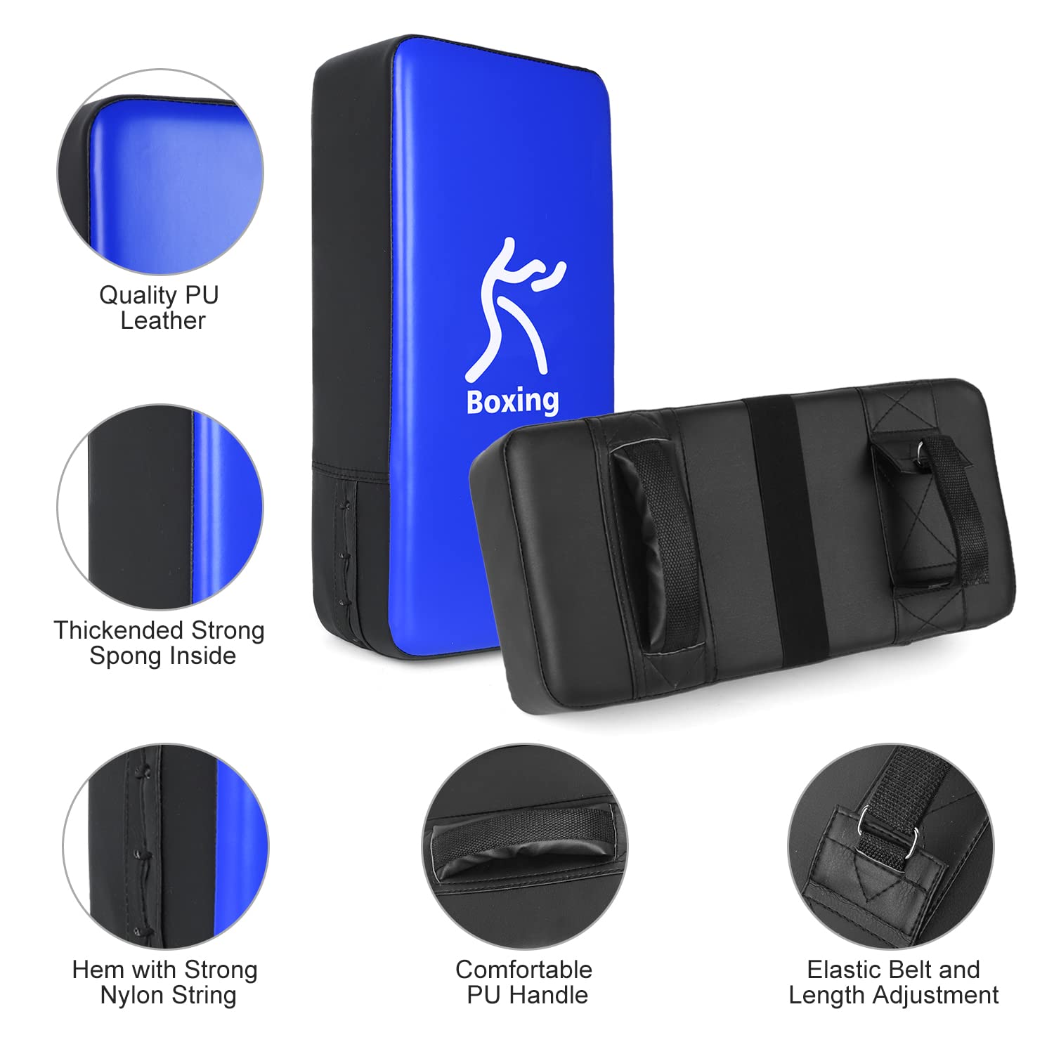 Odoland Pugilato Kit 2 in 1 per Bambini e Adulti, Pad da Boxe, Colpitori Boxe, Focus Pads Boxing, Pao Pads Set per Kickboxing, Karate, Taewondo, Muay Thai, MMA Training