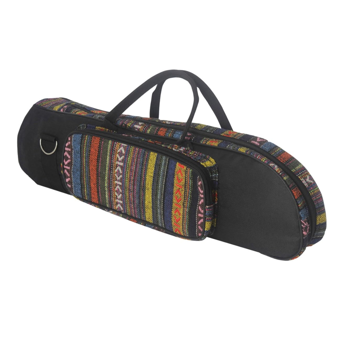 Mikinona Custodia per Tromba Oxford Design Portatile e Scomparto Laterale, Borsa Multifunzionale Elegante in Stile Etnico per Trasporto Strumenti Musicali