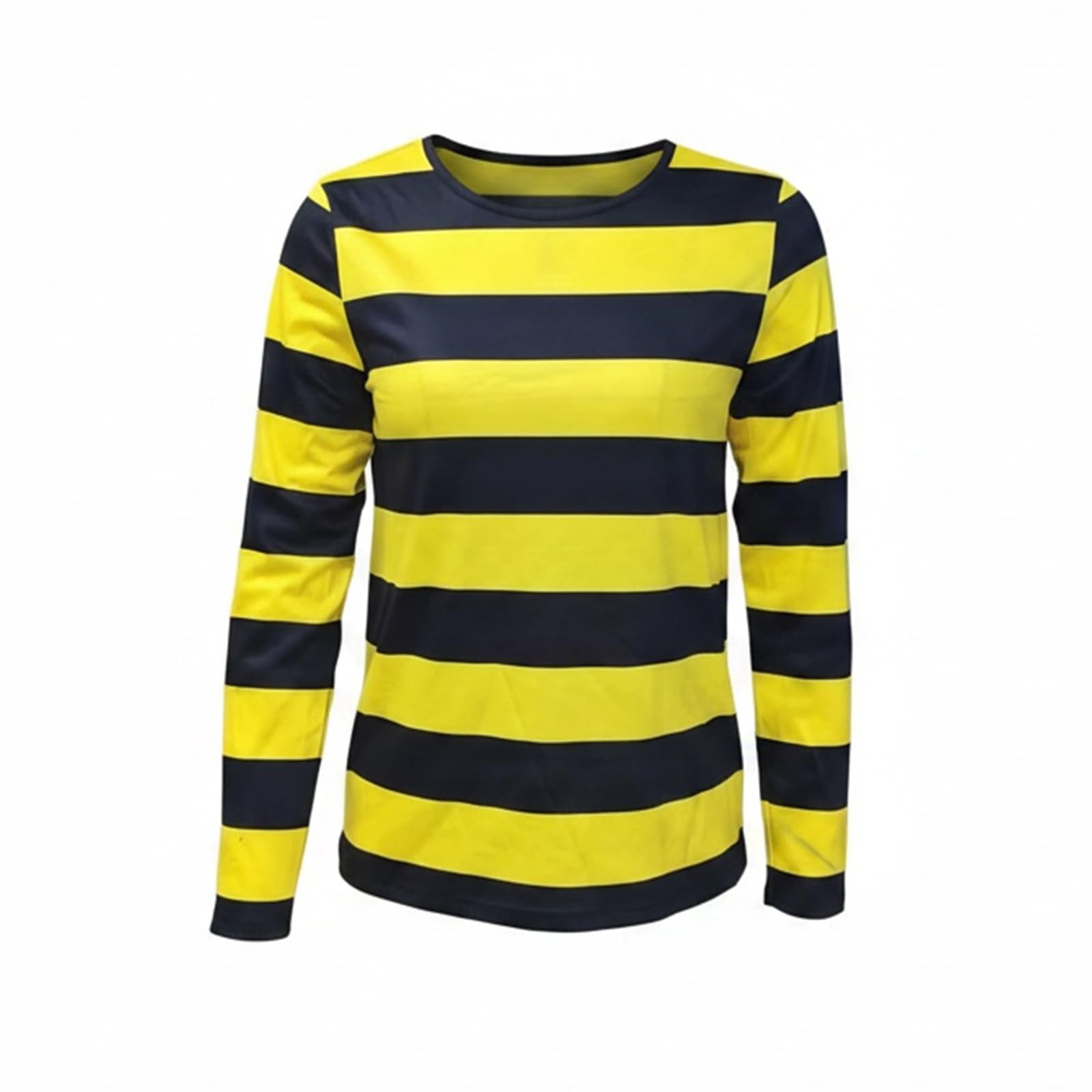 Feclmiyt Women's Cheshire Cat Striped Crop Top Pink Purple Striped Halloween Costume (C-01, M)