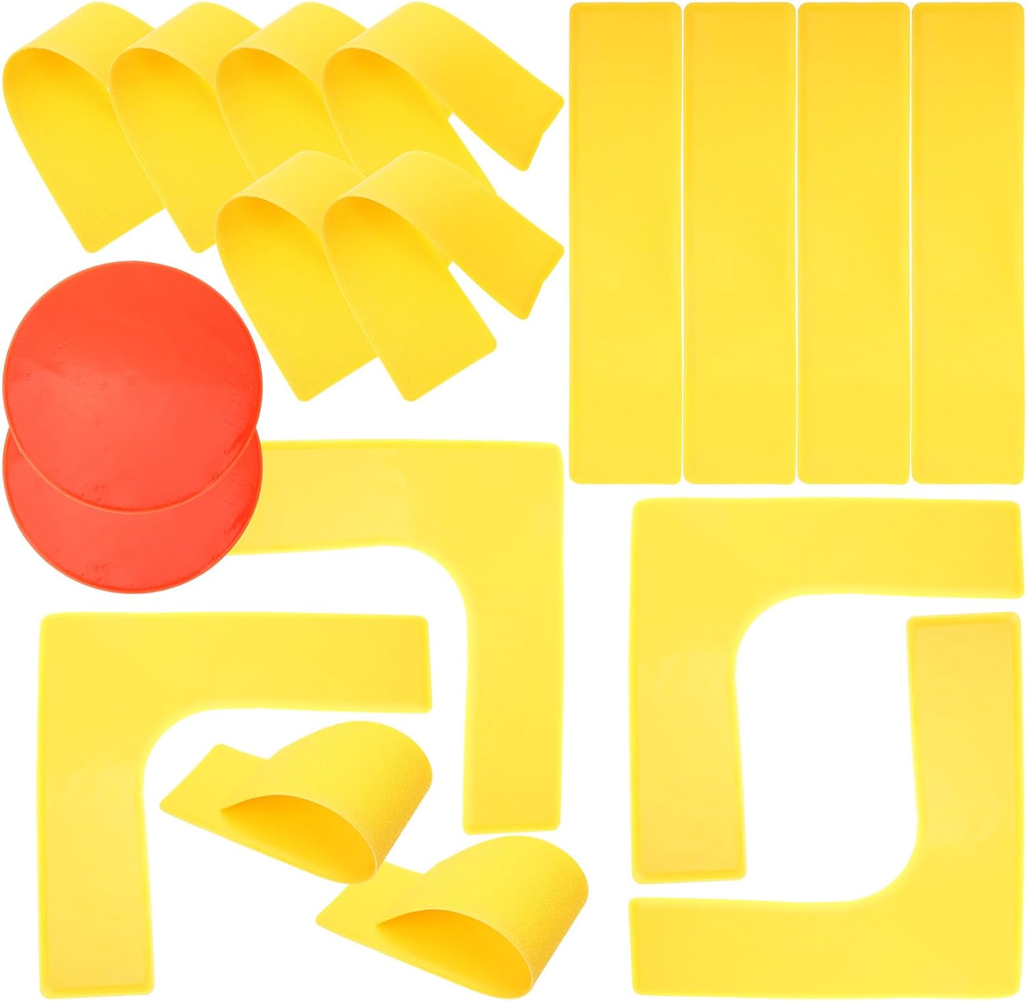 Tennis Training Marker Set with Carpet Sports Court Markers, 18pcs Football and Basketball Field Marking Equipment for Outdoor and Indoor Sports Training