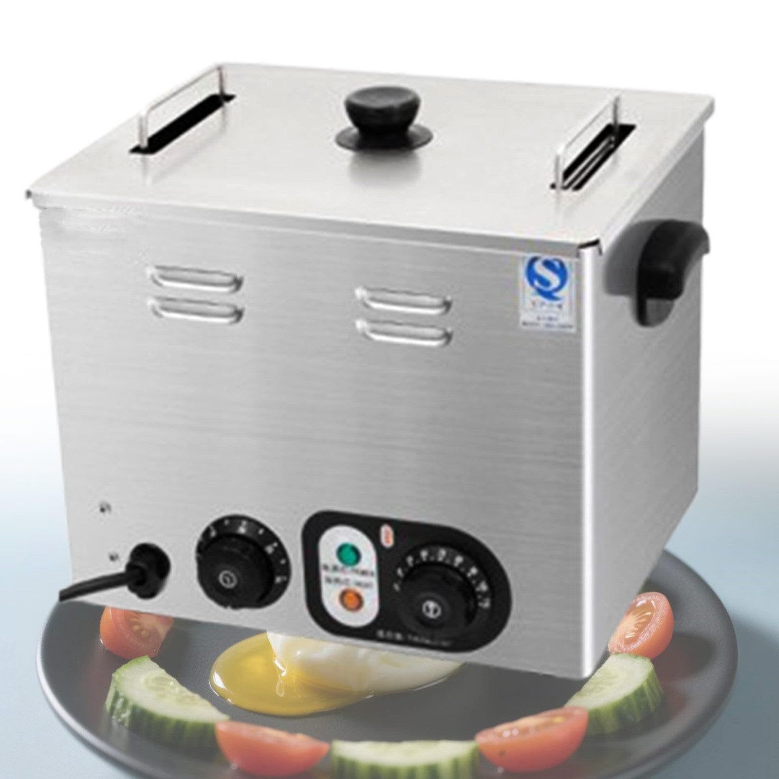 Hervidor De Huevos Comercial De Gran Capacidad, 60 Posiciones para Huevos, Control Inteligente De Temperatura, Mango Antiescaldaduras, De Acero Inoxidable, Apto para Restaurantes C