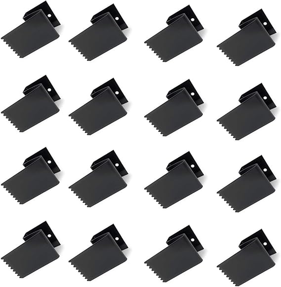 16 Pack Hurricane Window Clips, Black Steel Hurricane Board