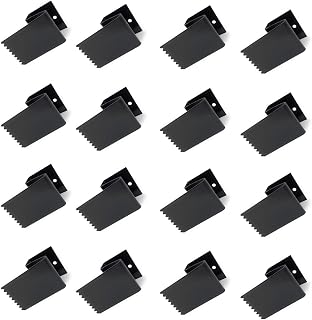16 Pack Window Clips, Black Steel Board-Up Clips Fits 1/2 inch Thick Plywood/Brick/Wood & Stucco, Used to Secure Plywood Shutters