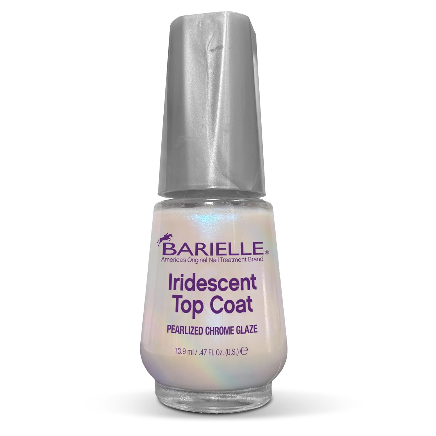 BARIELLE Iridescent Top Coat 47 oz - Pearlized Chrome Glaze Nail Polish Top Coat