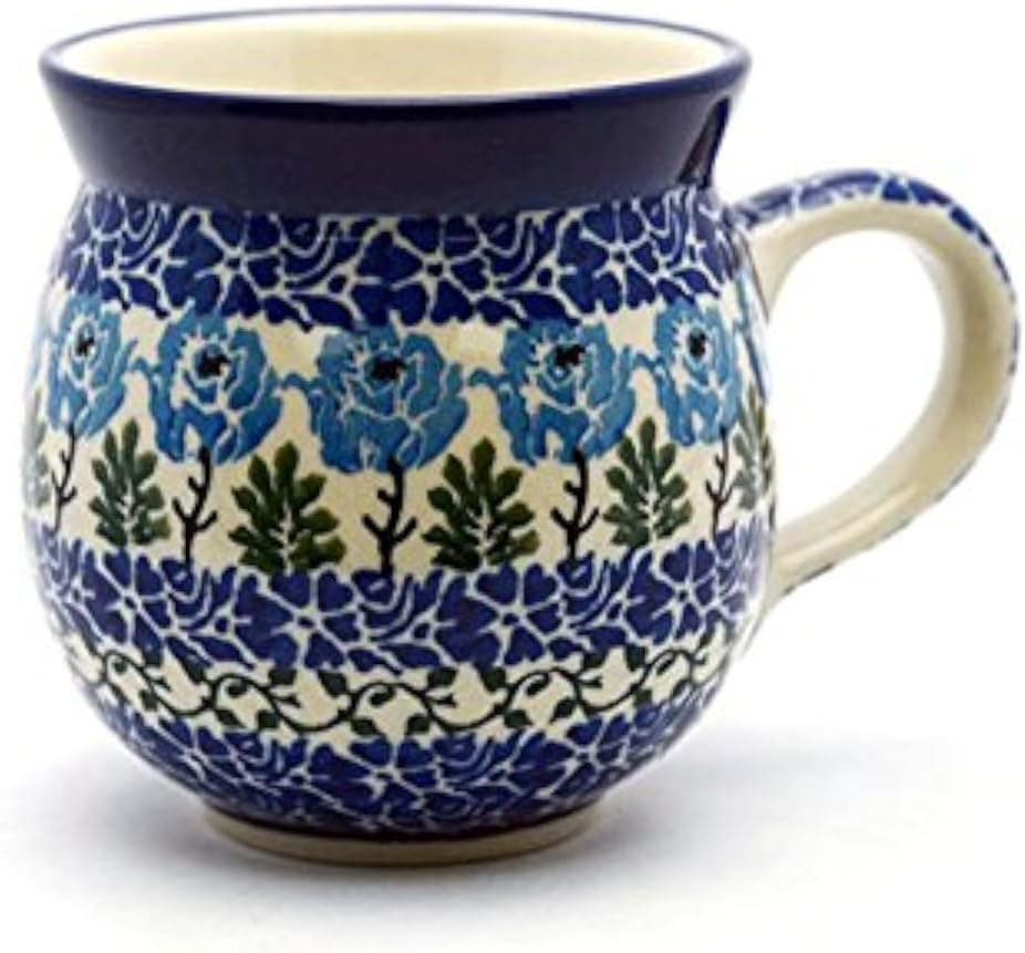 Polish Pottery Mug - 15 oz. Bubble - Antique Rose