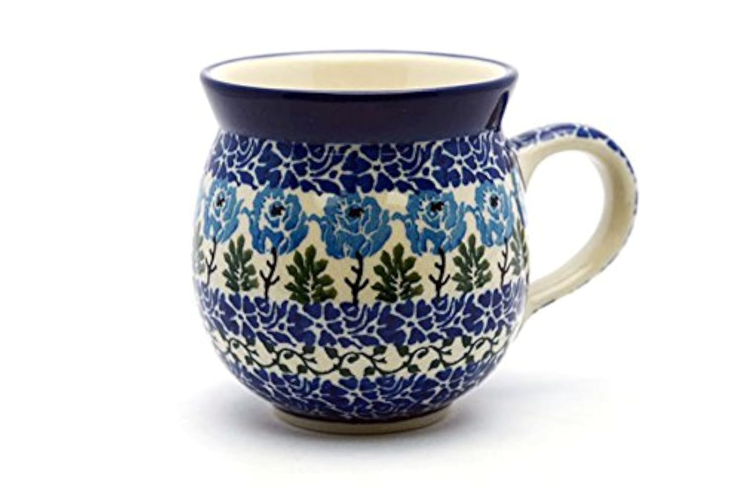 Polish Pottery GalleryMug - 11 oz. Bubble - Antique Rose