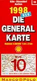 Generalkarte Deutschland 10. Köln, Düsseldorf, Aachen. Mit Stadtplänen, Farbphotos und Reiseführer