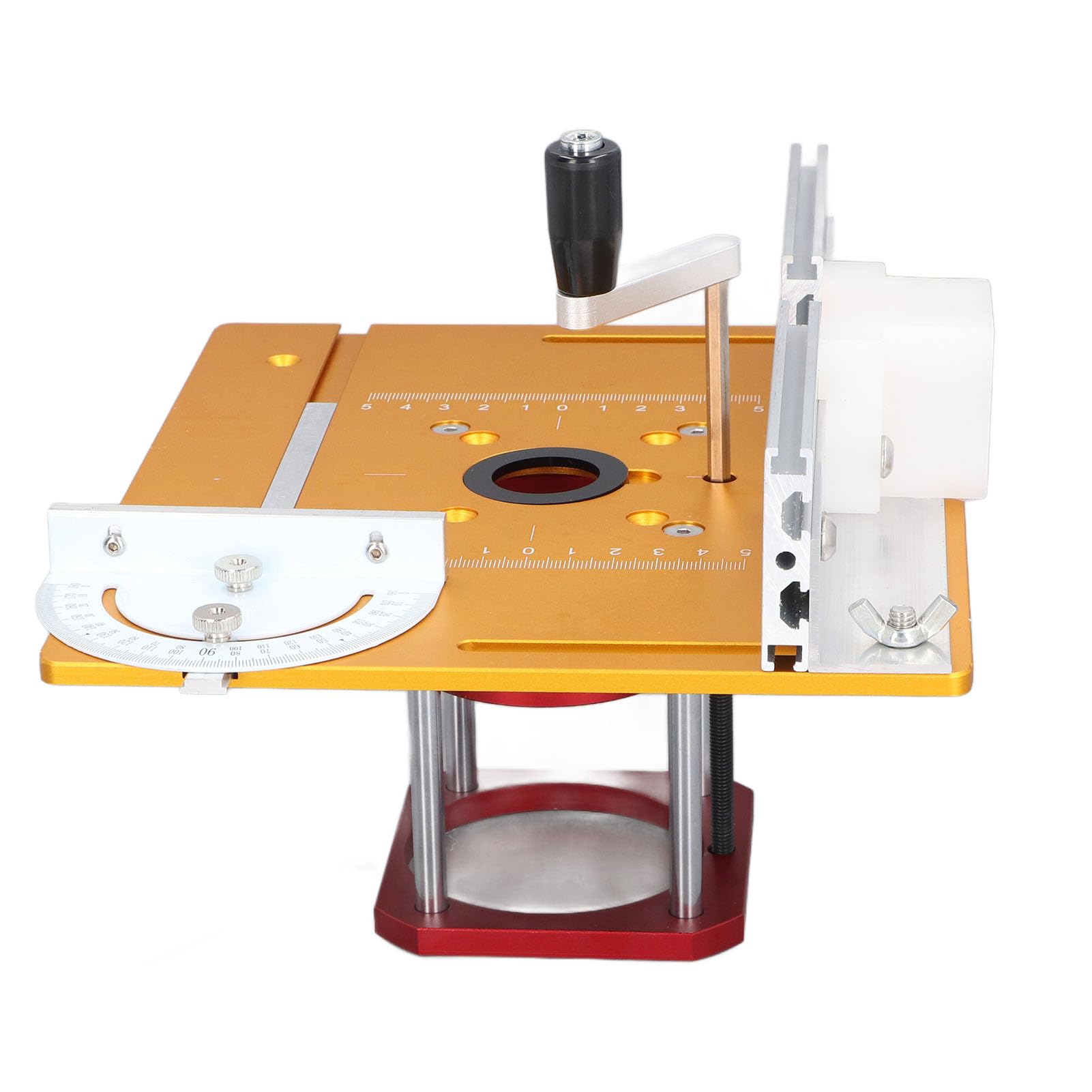 Professionelles Oberfräsen-Hebeset, 54 mm Präzisions-Hebesystem mit Grundplatte aus Aluminiumlegierung, Zaun-Schiebelineal für Holzbearbeitung, CNC-Fräsen, Besäummaschinen,