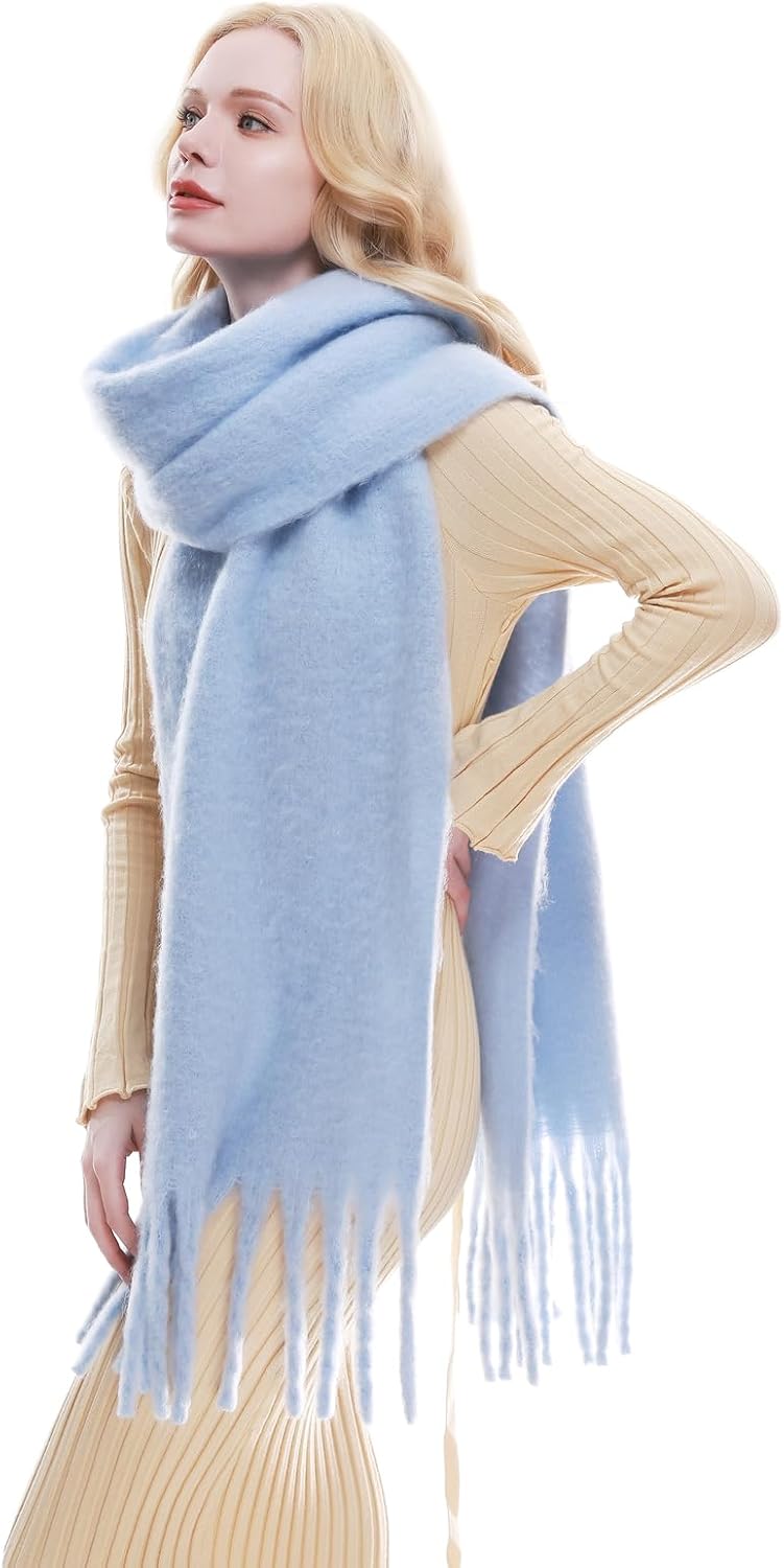RIIQIICHY Chunky Scarf for Women Winter Warm Thick Scarves Oversized Blanket Scarf - Image 6