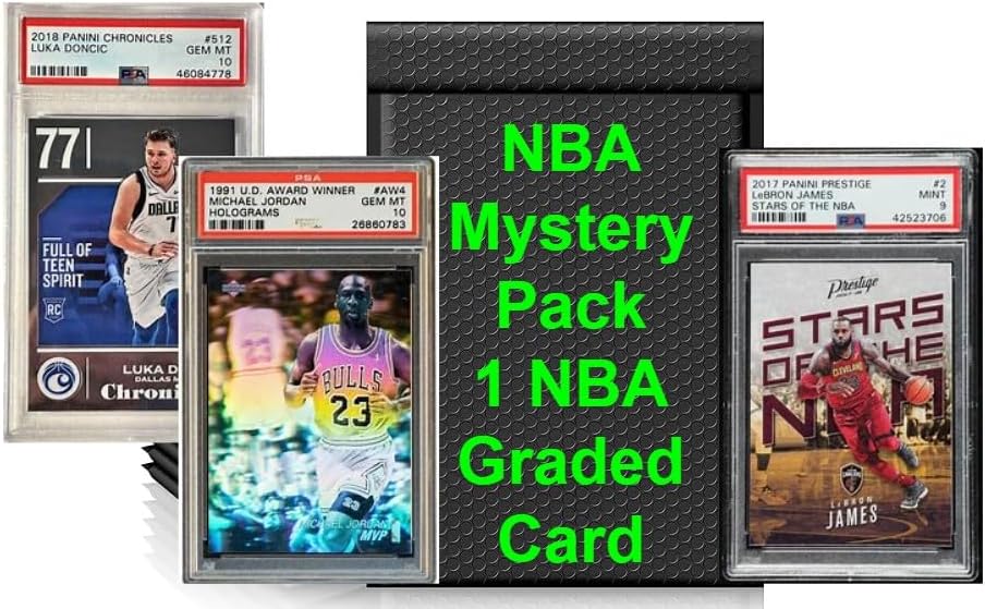 Ultimate Graded Superstar Pro Basketball Card 7-10 Gem Mint Guaranteed | Top Stars in Each Mystery Pack | Basketball Grades by PSA BGS SGC CGC | Mystery Pack Contains 1 Graded Card