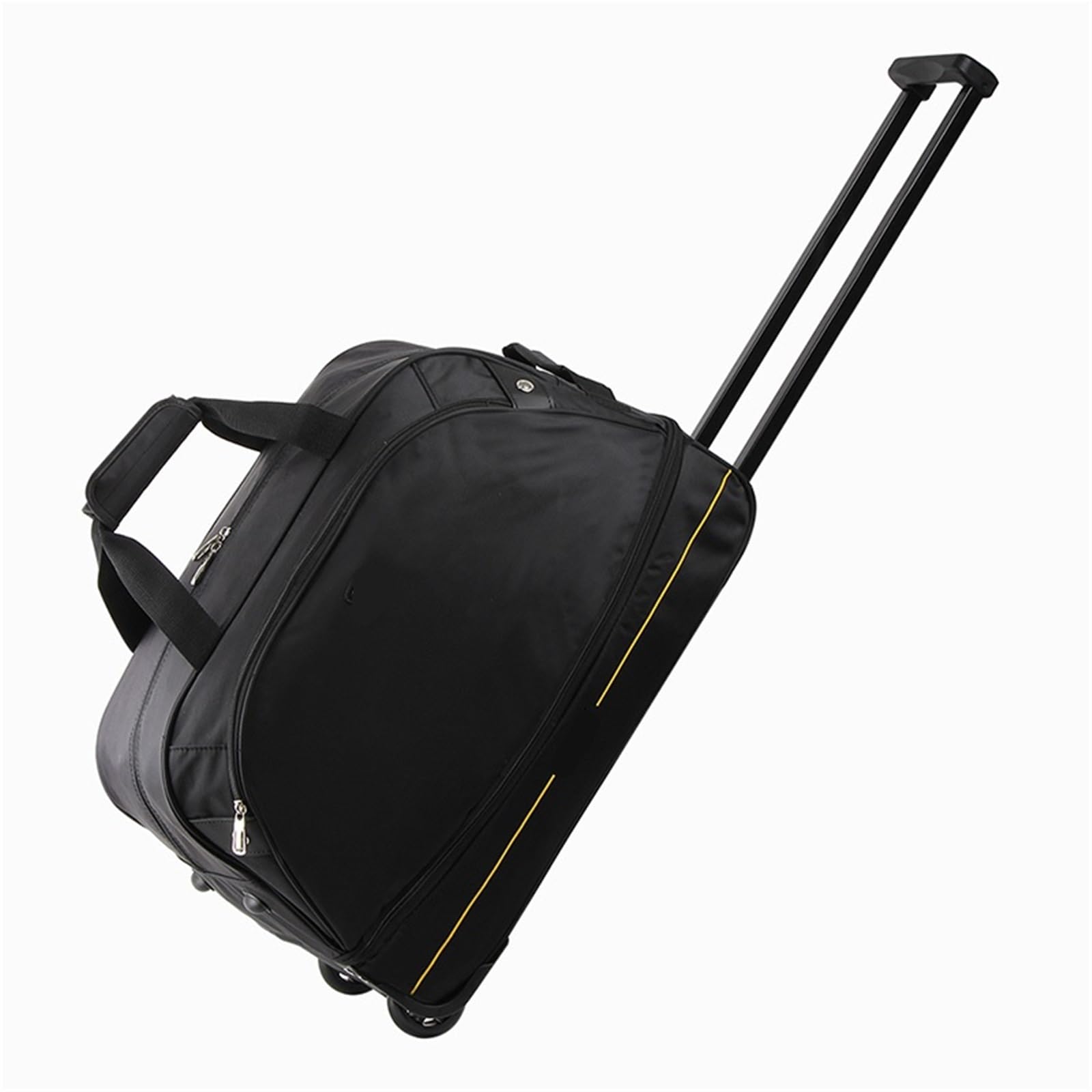 Bolsa de Viaje con Ruedas for Hombre, 56 l, Impermeable, Plegable, con Ruedas, for Mano, Equipaje de Mano, Paquete de expansión(Black)